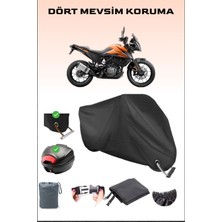 Breen Ktm 250 Adventure Için Arka Çanta ve Kilit Uyumlu Siyah Motosiklet Branda, Güvenli