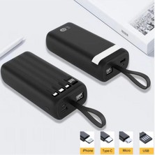 Mah 4 Çıkışlı Powerbank,usb, Type-C, Micro ve Lightning Çıkışlı Kp-30