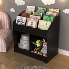 Mingitav Toby 6 Bölmeli Ahşap Montessori Kitaplık Bebek Çocuk Odası Eğitici Iskandinav Tarz Kitaplık