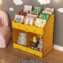 Mingitav Toby 6 Bölmeli Ahşap Montessori Kitaplık Bebek Çocuk Odası Eğitici Iskandinav Tarz Kitaplık