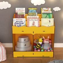 Mingitav Toby 6 Bölmeli Ahşap Montessori Kitaplık Bebek Çocuk Odası Eğitici Iskandinav Tarz Kitaplık