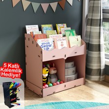 Mingitav Toby 6 Bölmeli Ahşap Montessori Kitaplık