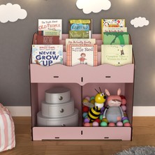 Mingitav Toby 6 Bölmeli Ahşap Montessori Kitaplık