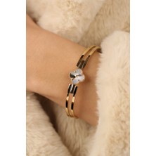 ÇGK KUYUMCULUK Yonca Kaburga Kelepçe Altın Bilezik CGKKLP0100