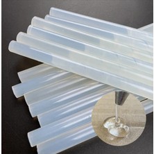 WellHise Şeffaf Çubuk Silikon 11mm Kalın Sıcak Mum Silikon 22cm 10 ADET