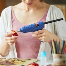 WellHise Şeffaf Çubuk Silikon 11mm Kalın Sıcak Mum Silikon 22cm 10 ADET