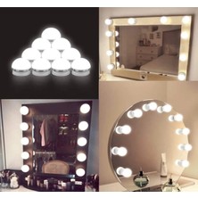 10 Lu Makyaj Masası Banyo Aynası Aydınlatma Hollywood Tarzı LED Lamba