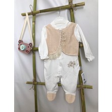 Capella Bebe Dantelli Bolerolu Yenidoğan Kız Bebek Tulum %100 Pamuk Kumaşlı Bebek Tulum Modelleri Yenidoğan Kız Bebekleri Için Tulum Modelleri