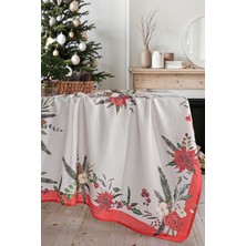 Premium Yılbaşı Red Viscum Su Geçirmez Masa Örtüsü 140X180