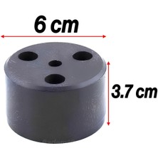Nzb Mobilya Ayak Yükseltici Baza Ayağı Koltuk Kanepe Altı Puf Ayakları Yükseklik=3.7 cm Siyah