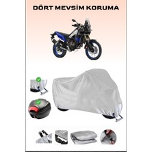 Yamaha Tenere 700 Rally Edition Için Arka Çanta Ve Kilit Uyumlu Gri Motosiklet Branda, Güvenli