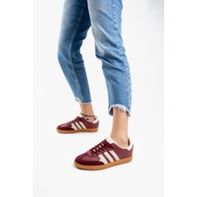 Kadın Günlük Bordo Rahat Taban Sneaker