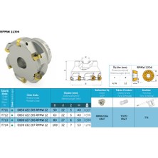 Teknik 100 mm Çap Yüz Değirmeni D100 D32 Z07 RPMT1204
