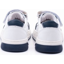 Superland Deri Günlük Beyaz Renk Cırtlı Çocuk Sneaker