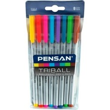 Pensan Tükenmez Trıball 1mm Renkli 8’li Set 01003