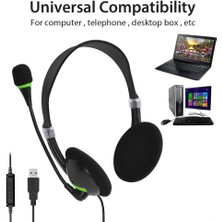 Digital Computer Home Guıderay USB Kulak Üstü Kablolu Kulaklık Stereo Ses Gecikme Yok Pc Oyun Müzik Mikrofonlu Kulaklık (Yurt Dışından)