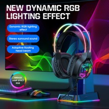 Digital Computer Home Onıkuma X22 Gürültü Önleyici Mikrofonlu Kulak Üstü Rgb Oyun Kulaklığı-Siyah (Yurt Dışından)