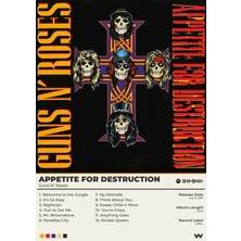 Wugu Guns N' Roses Appetite For Destruction Büyük Boy Poster 50 x 70 cm