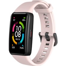 Huawei Band 6 Uyumlu Krd-47 Uyumlu Kordon Zore - Pembe Açık