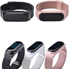ZORE Xiaomi Mi Band 4 Uyumlu Krd-06 Metal Kordon - Gold