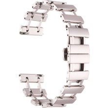 ZORE Huawei Honor Magic 2 46MM Uyumlu - Krd-96 22MM Metal Kordon-Gümüş