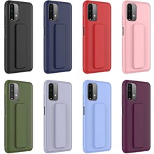 Storepgs Xiaomi Redmi Note 10S Kılıf Qstand Kapak-Koyu Yeşil