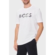 Boss % 100 Pamuk Regular Fit Bisiklet Yaka Logolu T Shirt Erkek T Shirt 50513382 100