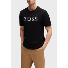 Boss % 100 Pamuk Regular Fit Bisiklet Yaka Logolu T Shirt Erkek T Shirt 50513382 001