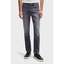 Boss Streç Pamuklu Slim Fit Düz Paça Jeans Erkek Kot Pantolon 50532606 021