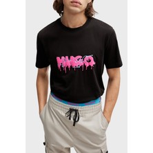Hugo % 100 Pamuk Regular Fit Efekt Logolu T Shirt Erkek T Shirt 50515282 001