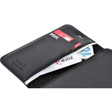 Storepgs Galaxy M32 Kılıf Kar Deluxe Kapaklı Kılıf-Siyah