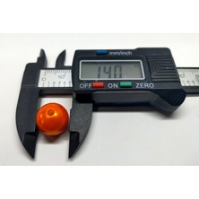 Sr Sazanrig Efsane Turuncu Janjan Boncuk 14 mm (Dar  Delik)