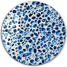 Supracolors Blue Terrazzo | Yuvarlak Cam Tablo