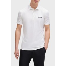 Boss Jakarlı Regular Fit Düğmeli Polo Yaka T Shirt Erkek Polo Yaka T Shirt 50513007 100