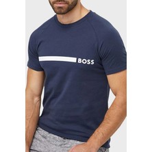 Boss % 100 Pamuk Slim Fit Bisiklet Yaka Logolu T Shirt Erkek T Shirt 50517970 426