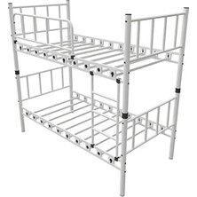 Dzgn Home Zambak Genç Çocuk Yatak Odası Metal Ranza ve Karyola - 90  x  200  cm