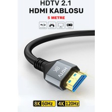 Conocer 5 Metre Ultra Yüksek Hızlı HDMI 2.1 Kablo, 4K 120Hz HDTV Bağlantısı ile Kompakt Tasarım