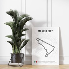 Pegziz Me x ico City Meksika Formula 1 Pisti Duvar Tablosu Kanvas Tablo Duvar Dekorasyon