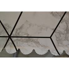 Elyaflı Geometrik Desen Silinebilir Leke Tutmaz Pvc Masa Örtüsü