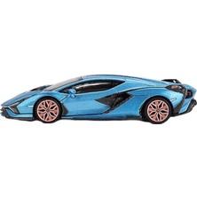 Mini GT 1:64 Diecast Lamborghini Sian Fkp 37 Blu Aegir  Model Araba