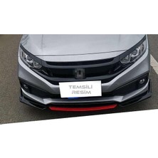 Opel Astra G 1998-2004 Gri Şeritli Ön Ek Ön Lip Piona Black 4 Prç