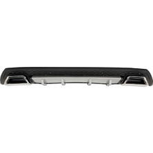 OMGarage Vw Polo 2009-2014 Gri Krom Kare Egzozlu Difüzör Mat Siyah