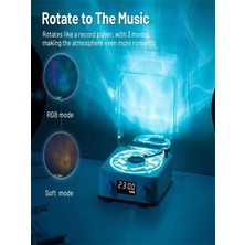 Kentucky Waves Nostalji Plak Çalar Bluetooth Subwoofer 3D Ses Dalgası Retro Müzik Plak Çalar Beyaz