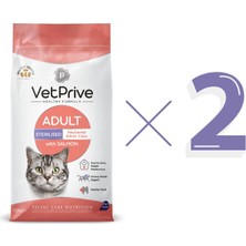 Vet Prive Kısırlaştırılmış Kedi Maması Somonlu 10 kg x 2 Adet