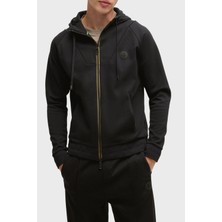 Boss Pamuk Karışımlı Regular Fit Kapüşonlu Fermuarlı Sweat Erkek Sweat 50530969 001