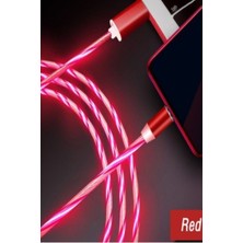 Judas J21 Micro Usb Magnetic Akan Led Işıklı Şarj Kablosu -2mt