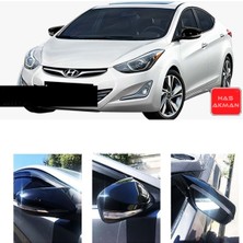 Hyundai Elantra Sinyalli Yarasa Ayna Kapağı Piano Black 2011 2012 2013 2014 2015