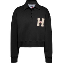 Tommy Hilfiger Tommy Jeans Kadın Sweatshirt Siyah