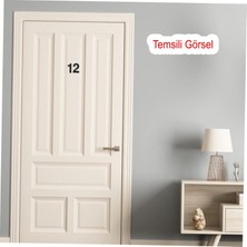 Nzb Kapı Numarası Yapışkanlı Küçük Boy 50 mm 5 cm Numara 4 Rakam Dört Sayı Siyah Renk Numaralar 1 Adet