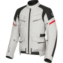 Motoanl Motosiklet Montu 4 Mevsim Long Oxford Kumaş Motor Touring Mont Man Grey